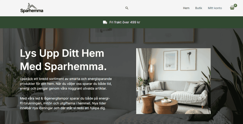 Ny Hemsida åt Sparhemma