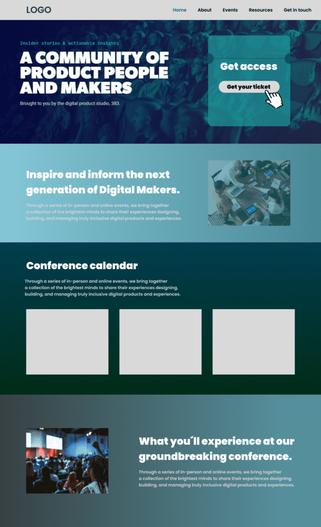 A community of product people figma website design example