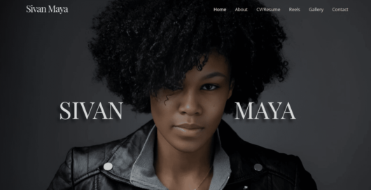 Sivan Maya Website Hero Section